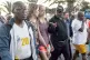 EARLY PROMISE: President Cyril Ramaphosa, center with black 