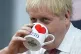 NOT QUITE HIS CUP OF TEA: Boris Johnson during a visit to Wa