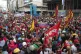 Pro-government supporters attend a closing campaign rally in