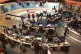 Al-Jazeera staff work at their TV station in Doha, Qatar in 