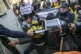 Nepalese policemen detain the human right activists during a