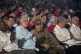 Cuba's former President Raul Castro (centre) and President M