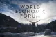 The sign of the World Economic Forum is displayed at an entr