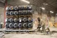 A US soldier palletizes ammunition, weapons and other equipm