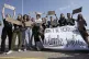 Climate activists participate in a demonstration at the desi