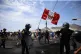Supporters of ousted Peruvian President Pedro Castillo prote