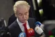 Geert Wilders, leader of the far-right party PVV, talks to t