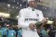 Lewis Hamilton celebrates his victory in Azerbaijan 