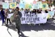 Young people attend a Climate Strike rally, as Afghan securi