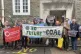 Environmentalists celebrate outside Carmarthenshire County H