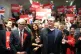 Labour Party leader Keir Starmer (right) celebrates with new
