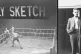 (L to R) Fight between Len Johnson and Jack Hood at the Ring