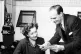 A 1949 file picture of Jean Metcalfe and Cliff Michelmore wh