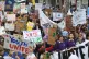 Protesters at Britain's Student Climate Network's Global Cli