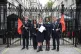 Ex-Thomas Cook cabin crew member Rachel Murrell (centre) hol