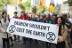 Protesters make their way to Penneys on O'Connell street in 