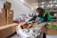 Birmingham City Council staff prepare the first food parcels