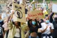 People take part in a Black Lives Matter protest in Brighton