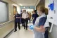 Labour leader Sir Keir Starmer alongside NHS staff during a 