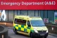 An ambulance outside a Accident and Emergency Department