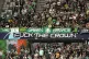 Celtic fans displaying anti-monarchy banners in Warsaw, Pola