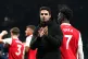 Arsenal manager Mikel Arteta applauds the fans after the fin