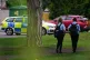 Schoolchildren leaving Tewkesbury Academy in Gloucesershire,