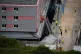 Workers leave the Bibby Stockholm accommodation barge at Por