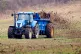 A farmer spreading fertiliser on a field in North Yorkshire,
