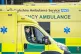 A paramedic having a drink, as she waits in an ambulance out