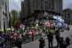 Pro-Israel supporters and pro-Palestine supporters hold oppo