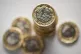 A stack of British one pound coins