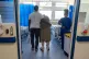 Staff on a NHS hospital ward at Ealing Hospital in London, J