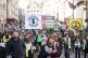 People take part in a pro-Palestine march in central London,
