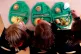 Pupils eating school dinners