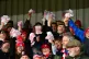 Gloucester fans wave fake money at Saracens