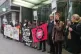Activists blockade the entrance to GCM Resource's shareholde