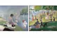 PERFECTLY POINTILLIST: (Left) The Bathers at Asnieres (1884)