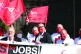 LEADING FROM THE FRONT: Steve Turner alongside workers from 
