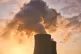 The cooling towers of a nuclear power plant