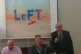 Arthur Scargill (right) addresses the Leave - Fight - Transf
