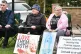 Anti-abortion demonstrators outside the Marie Stopes clinic 